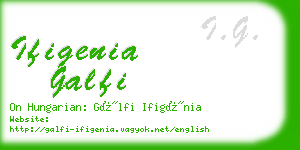 ifigenia galfi business card